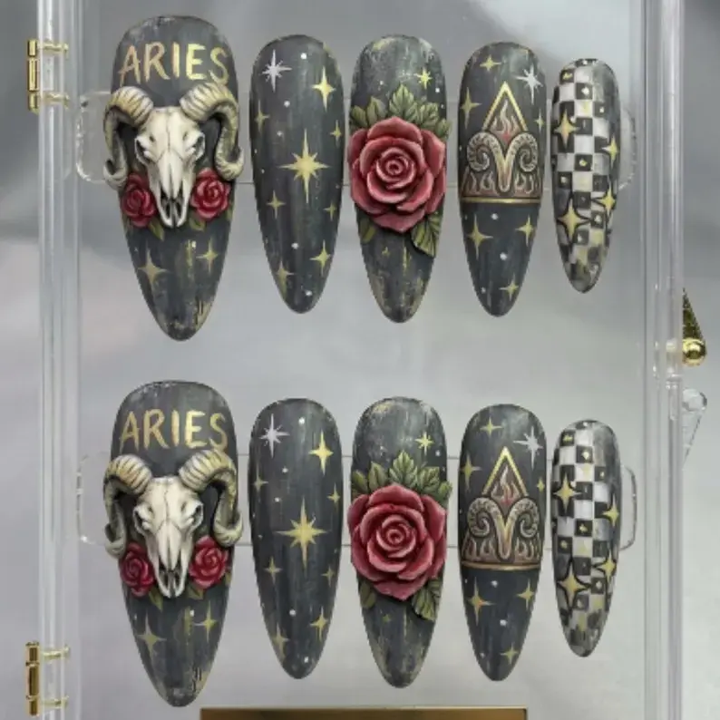 press on nails, custom press on nails, fake nails, Nails Art