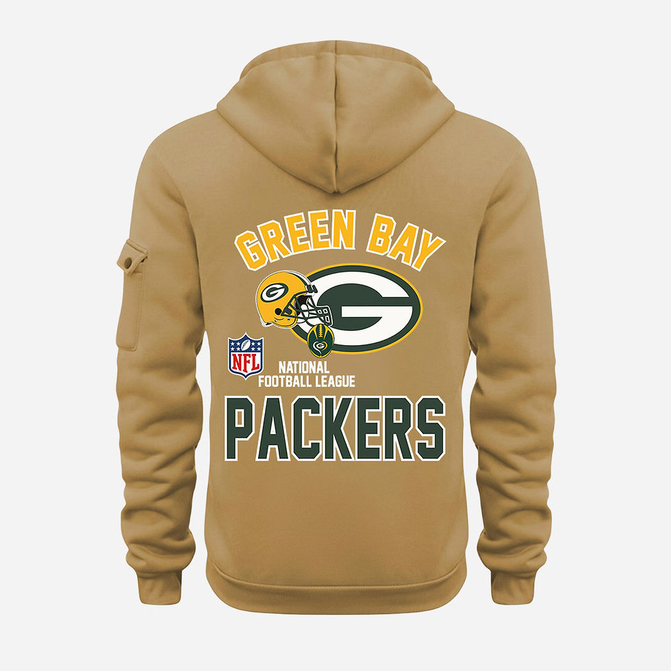 Thumbnail: Green Bay Packers Gold Quarter Zip Hoodie
