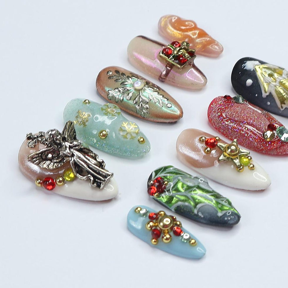 Thumbnail: press on nails, custom press on nails, fake nails, Nails Art