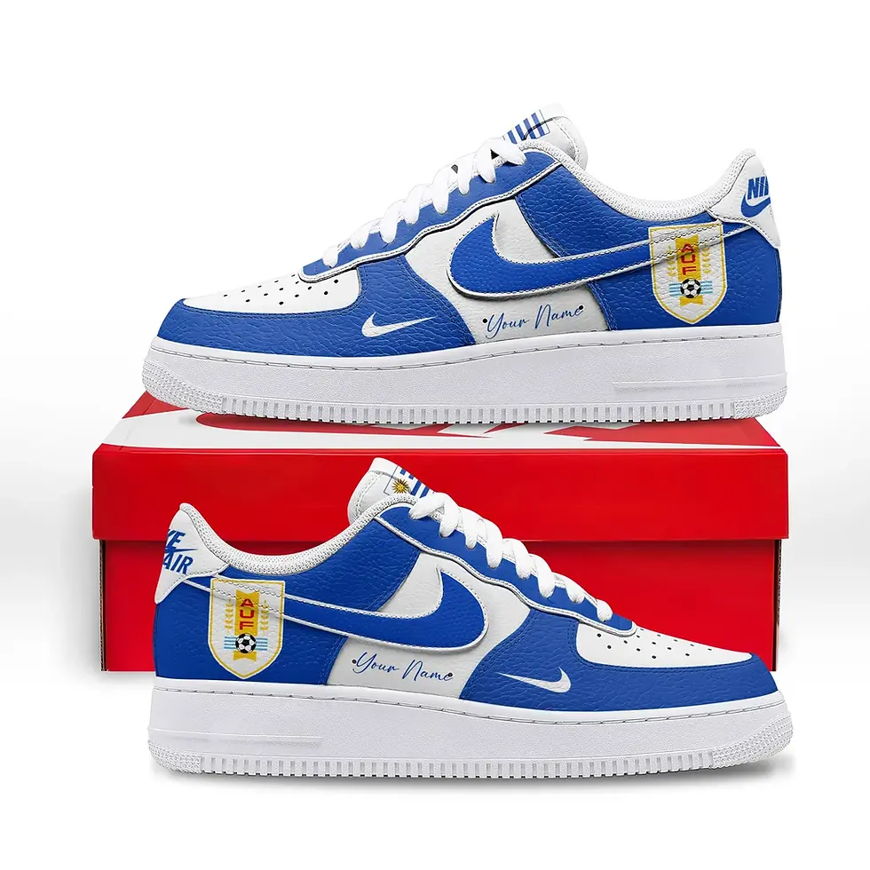 Thumbnail: Uruguay Premium WC26 Custom Custom Air Force 1 - Air Jordan 1 Shoes Sneaker