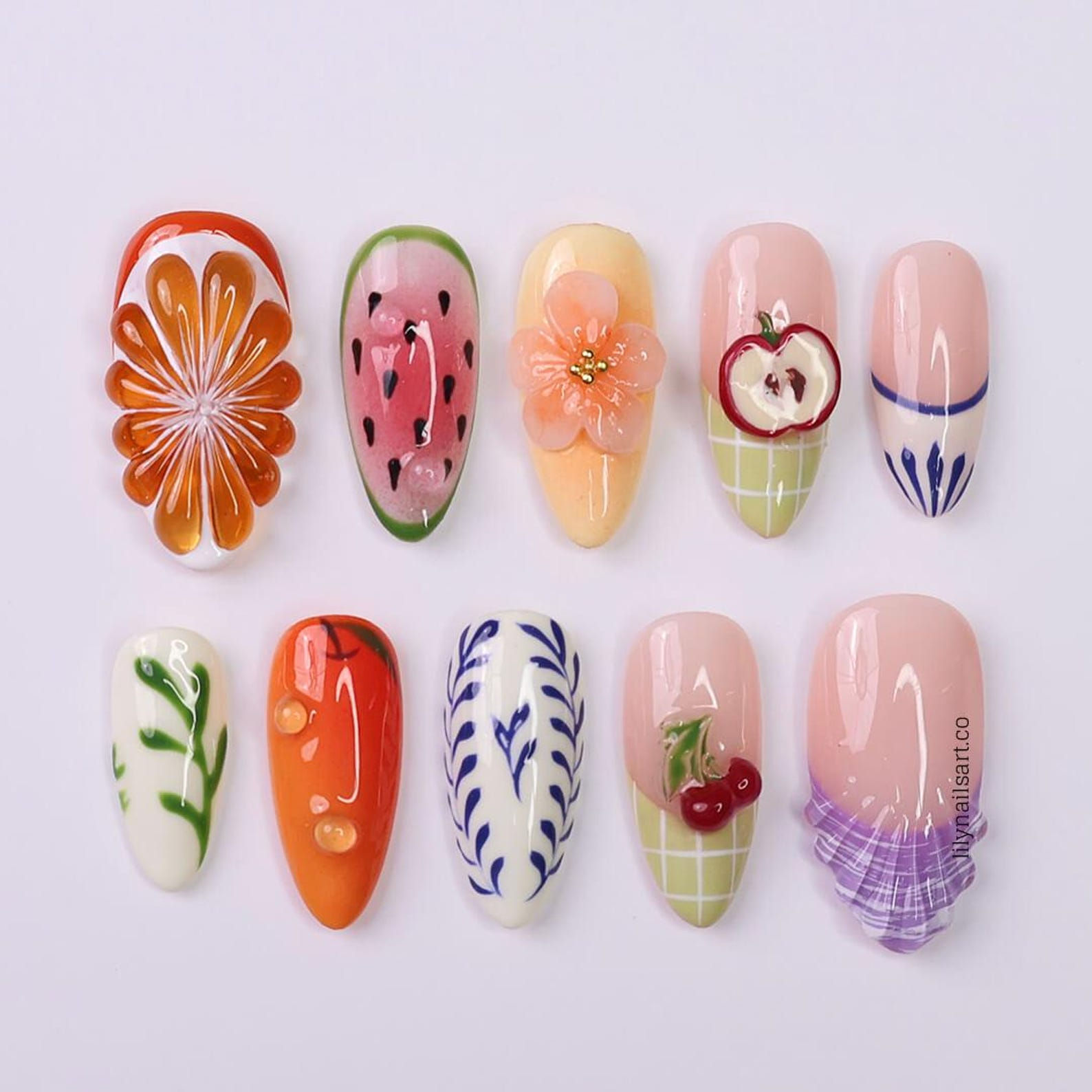 press on nails, custom press on nails, fake nails, Nails Art