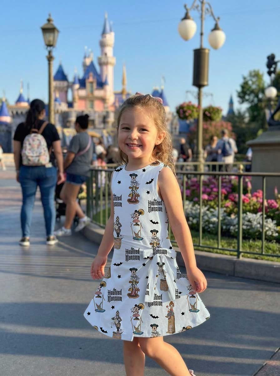 Thumbnail: Girls Mouse Friends Haunted Mansion Outfit, Family Matching Tennis Dress Skirt
