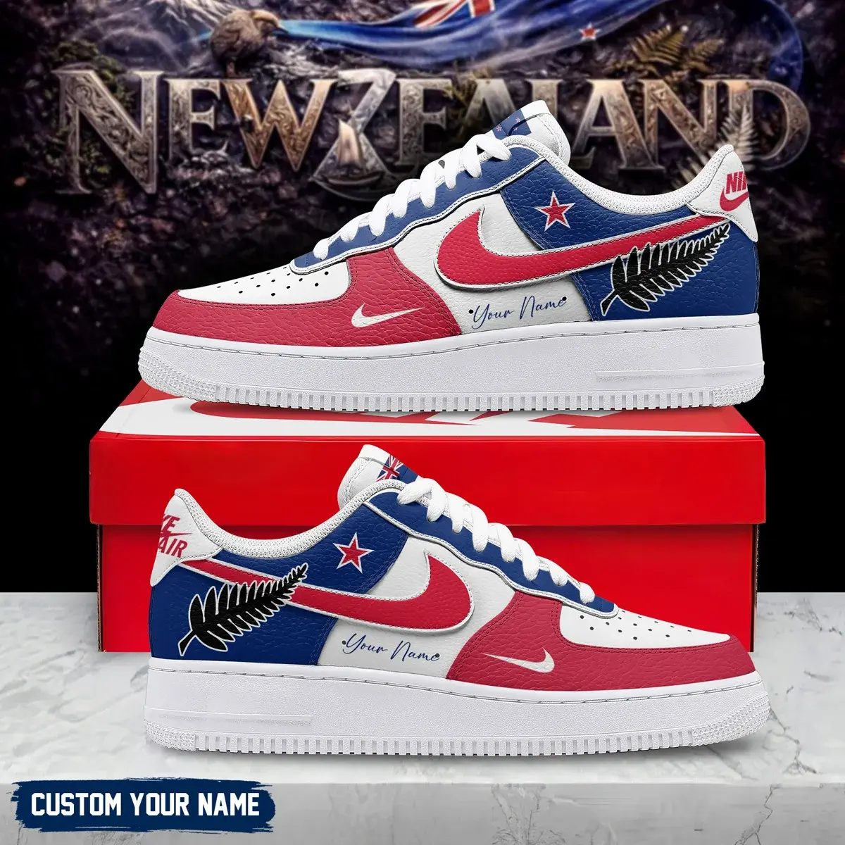 New Zealand Premium WC26 Custom Custom Air Force 1 - Air Jordan 1 Shoes Sneaker