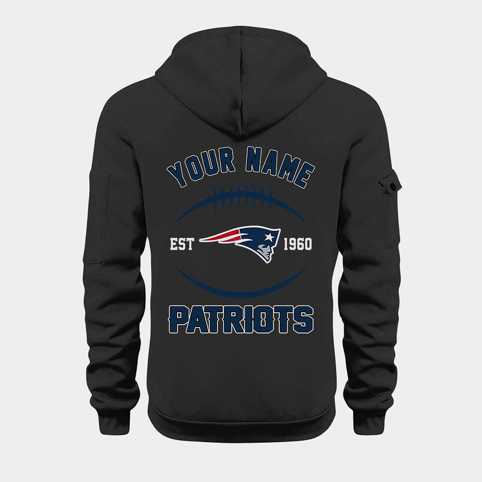 Thumbnail: New England Patriots Black Quarter Zip Hoodie