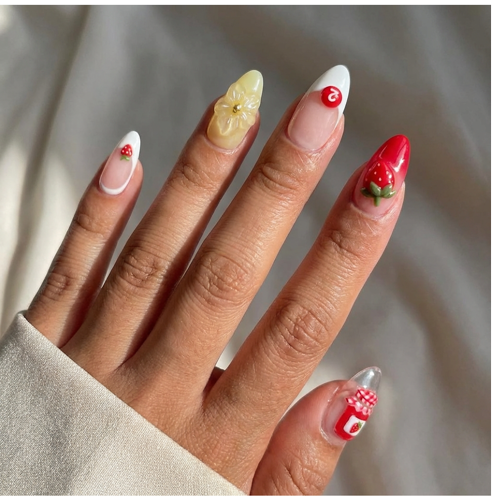 Thumbnail: press on nails, custom press on nails, fake nails, Nails Art