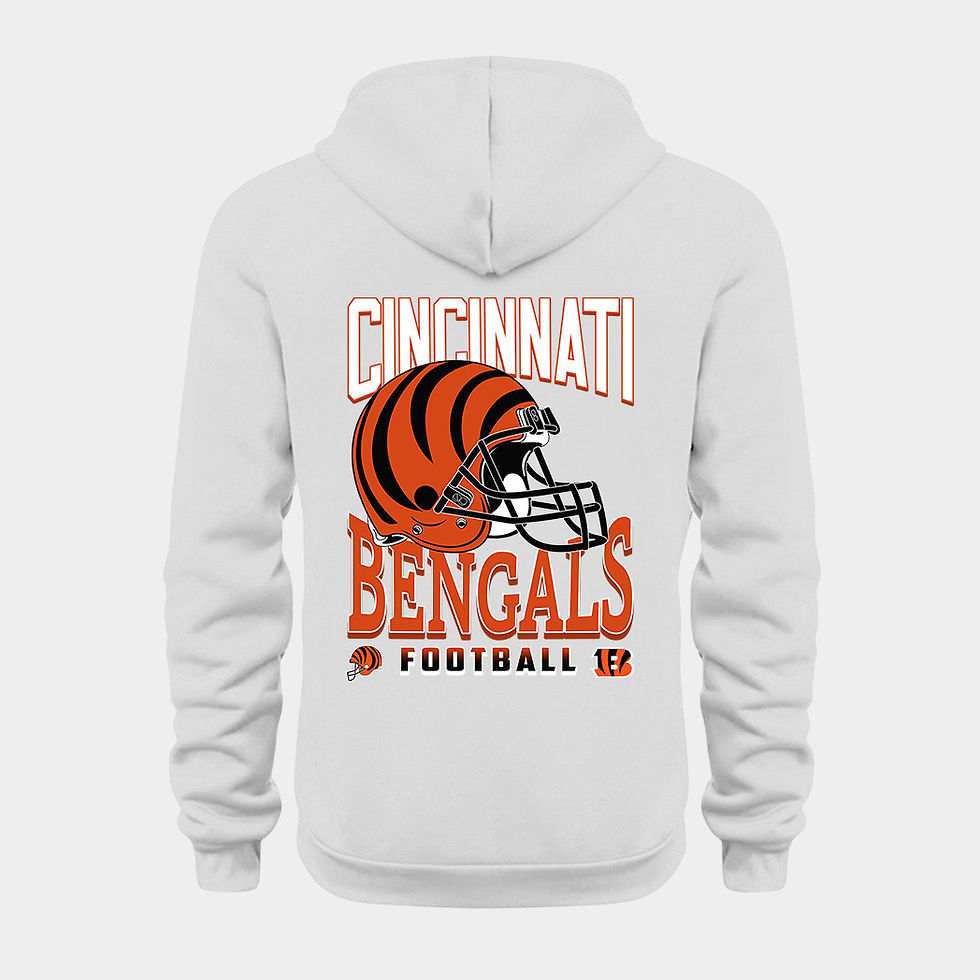 Thumbnail: Cincinnati Bengals White Quarter Zip Hoodie