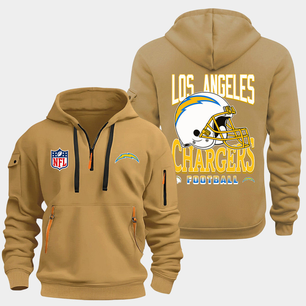 Los Angeles Chargers Gold Quarter Zip Hoodie