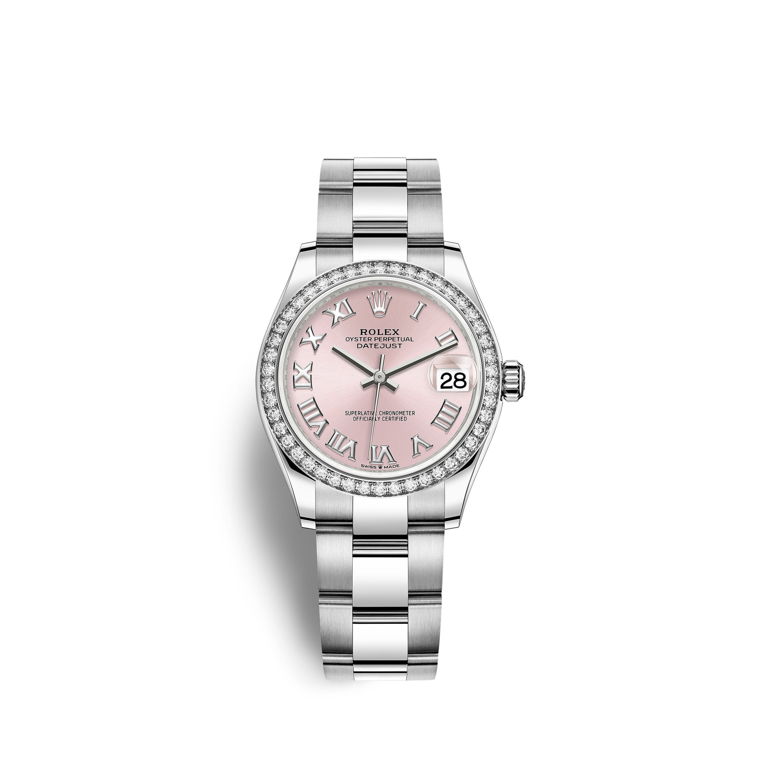 Rolex Lady-Datejust 28, Oystersteel and 18k White Gold Ref# 279384RBR-0006