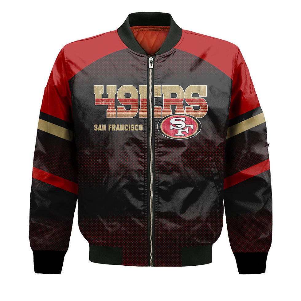 Thumbnail: San Francisco 49ers Football Team 2024 - 25 Fearless Warrior Bomber Jacket