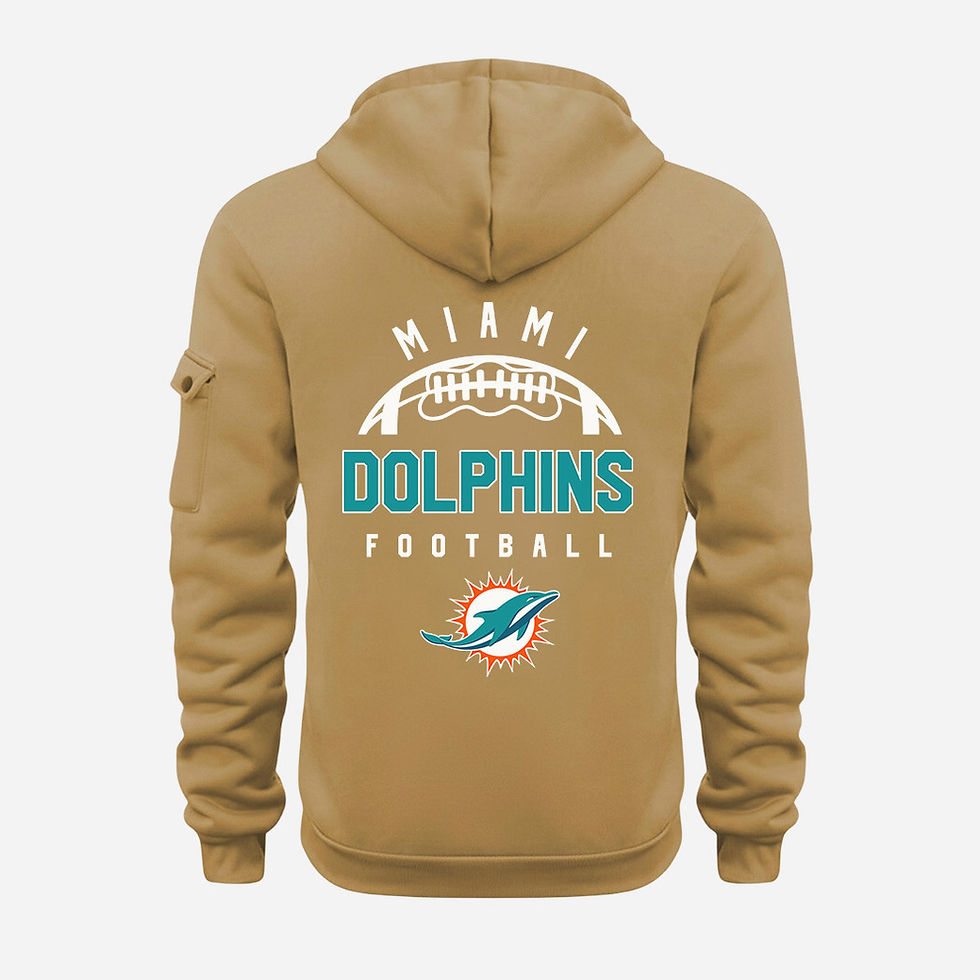 Thumbnail: Miami Dolphins Gold Quarter Zip Hoodie