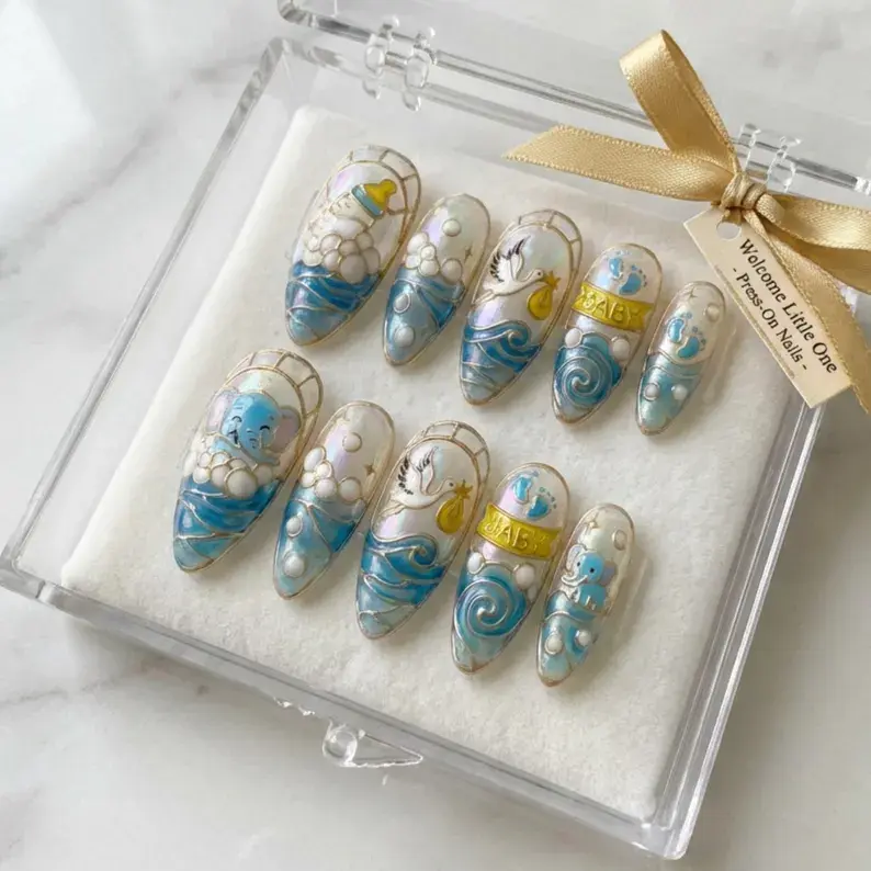 press on nails, custom press on nails, fake nails, Nails Art