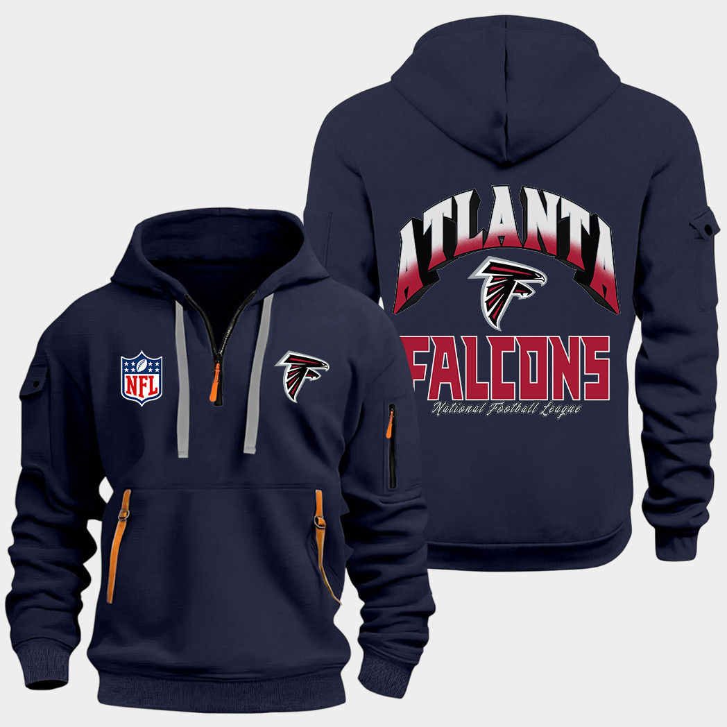 Atlanta Falcons Navy Quarter Zip Hoodie