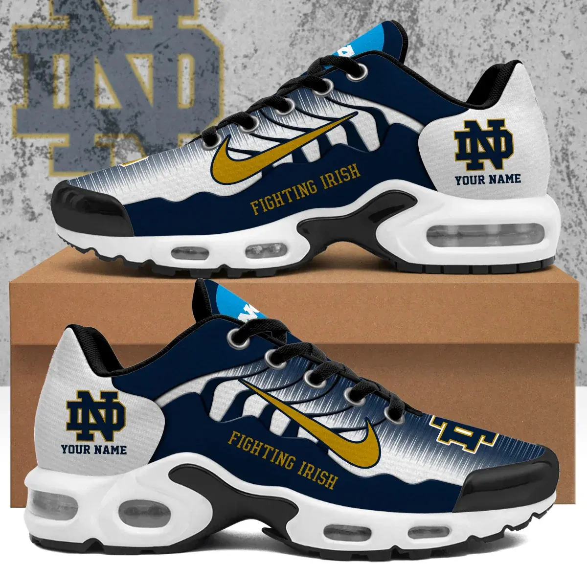 Notre Dame Fighting Irish Custom Air-Style Sneakers V.4