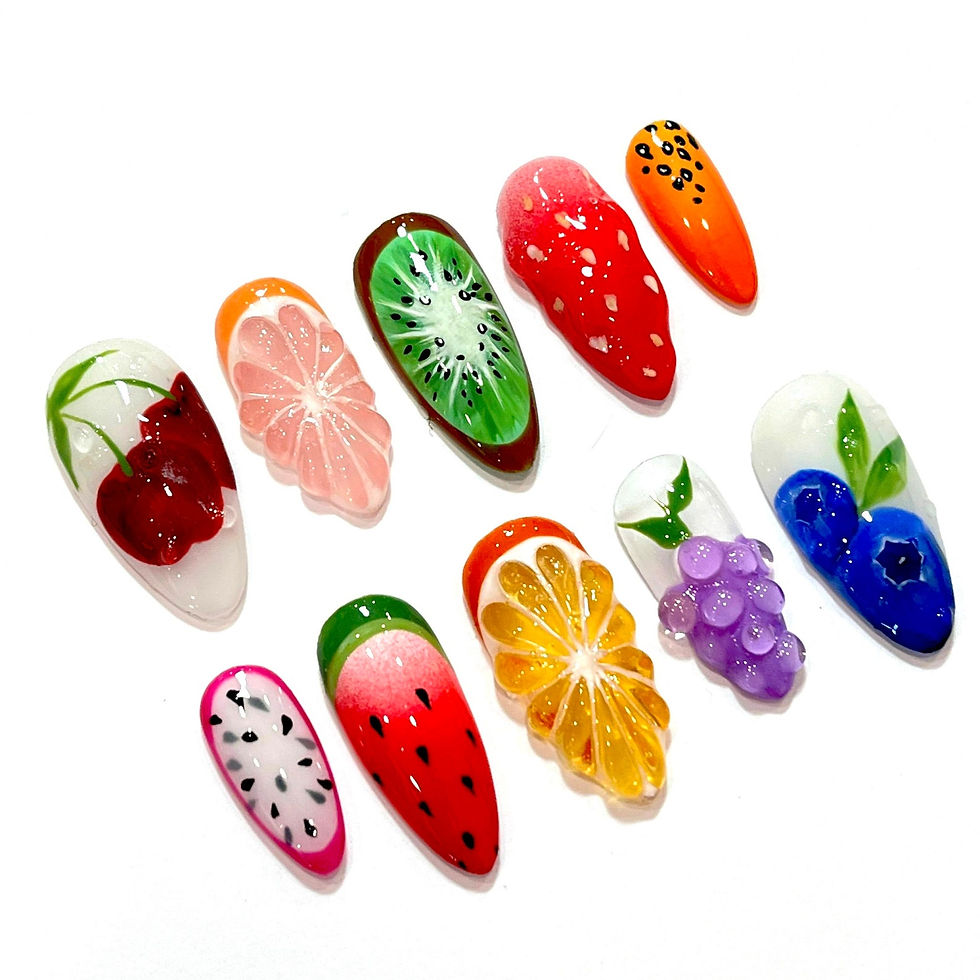 Thumbnail: press on nails, custom press on nails, fake nails, Nails Art
