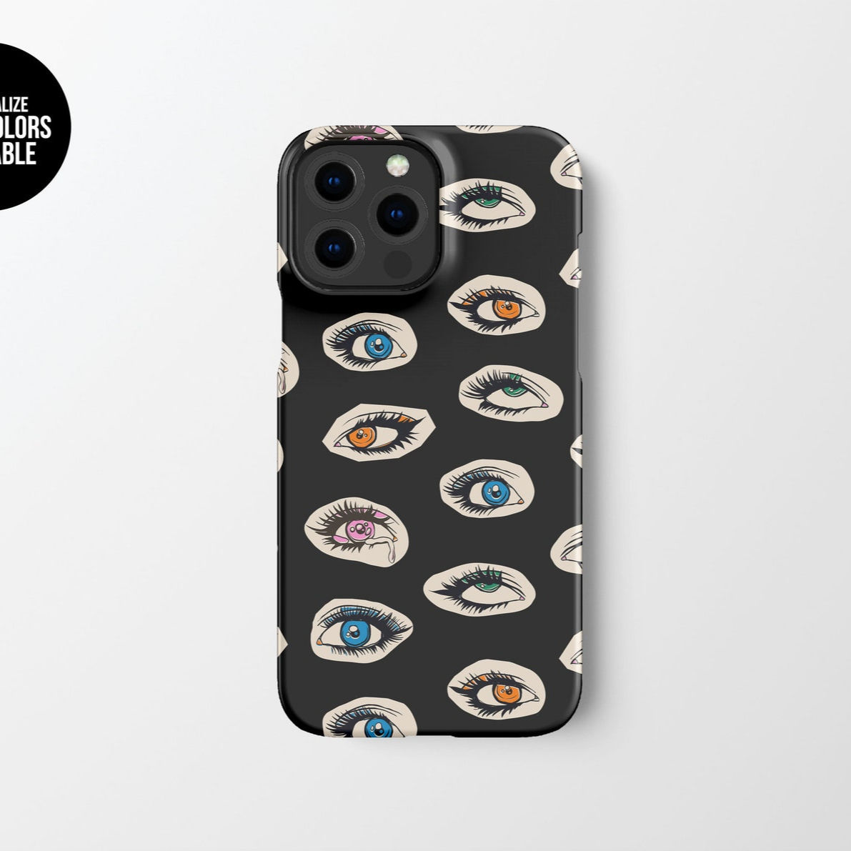 Eyes Pattern Phone Case Cover | Abstract Hard Shell Protective Snap Tough Case f