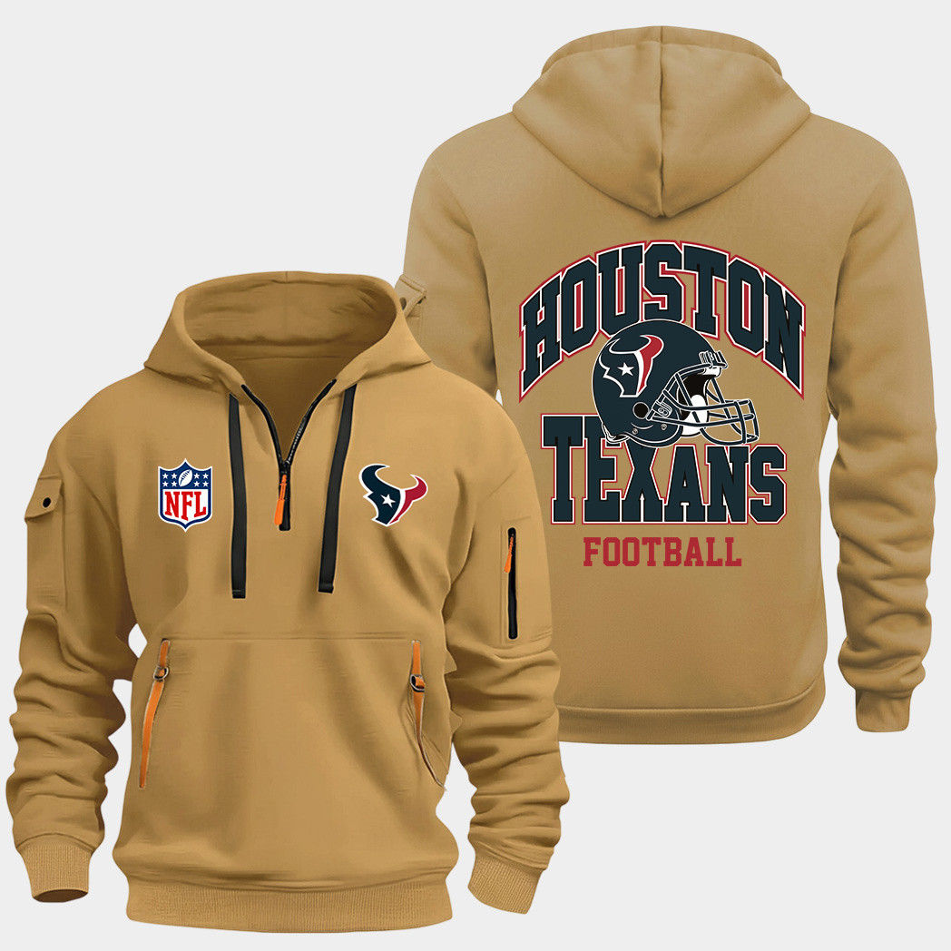 Houston Texans Gold Quarter Zip Hoodie