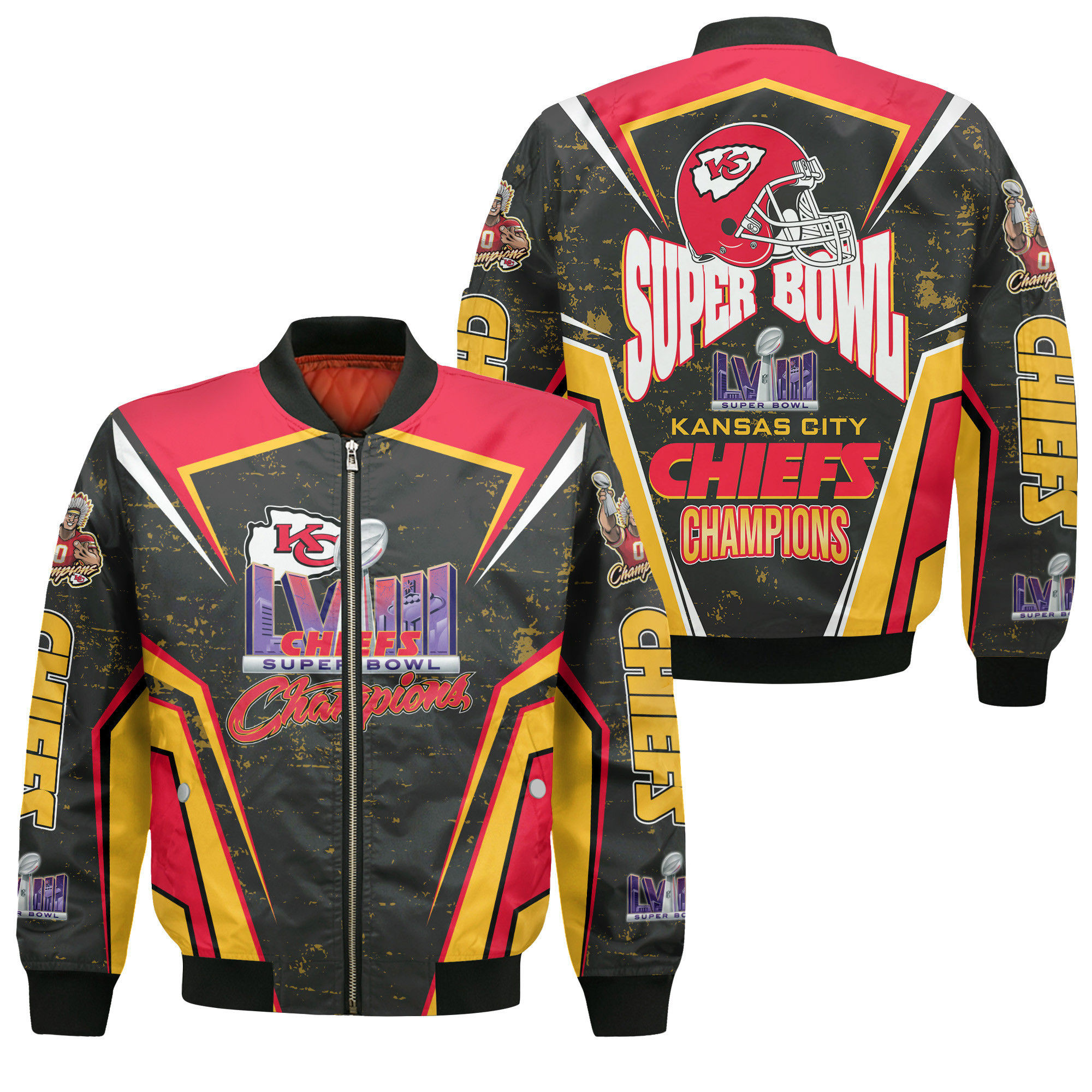 Kansas City Chiefs Super Bowl Champions Design Bomber Jacket SFAT