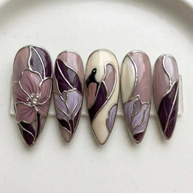 press on nails, custom press on nails, fake nails, Nails Art