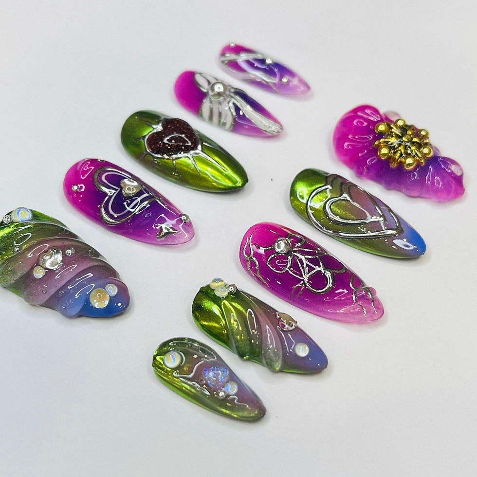 Thumbnail: press on nails, custom nails, fake nails, Nails Art, custom nail, Gift for her