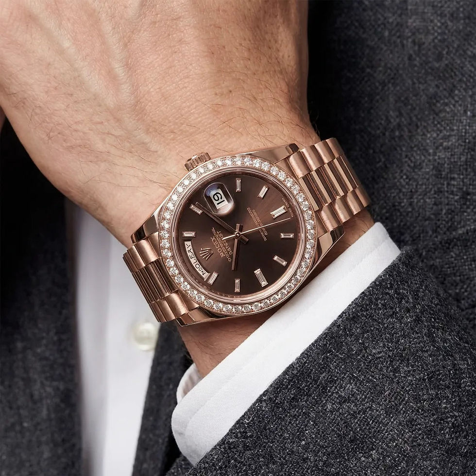 Thumbnail: Rolex Day-Date Eisenkiesel Diamond Dial President Bracelet Automatic Men’s Watch