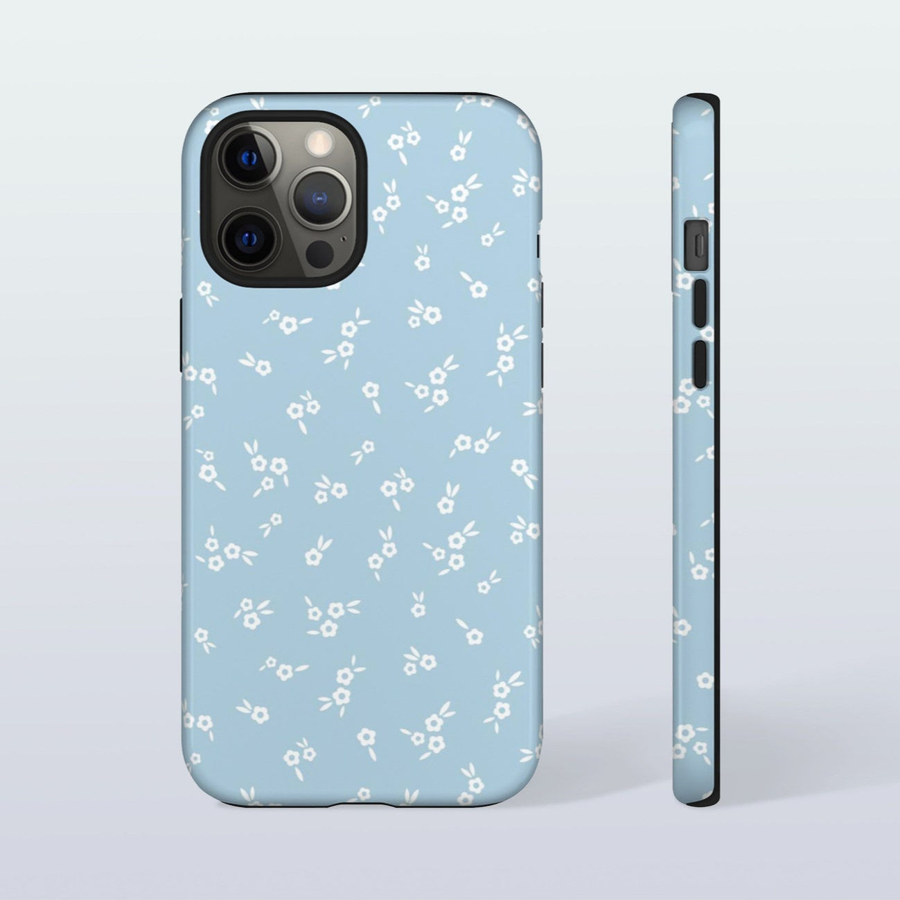 Light Blue Floral iPhone Case iPhone 17 Pro Max Case Aesthetic iPhone Case iPhon
