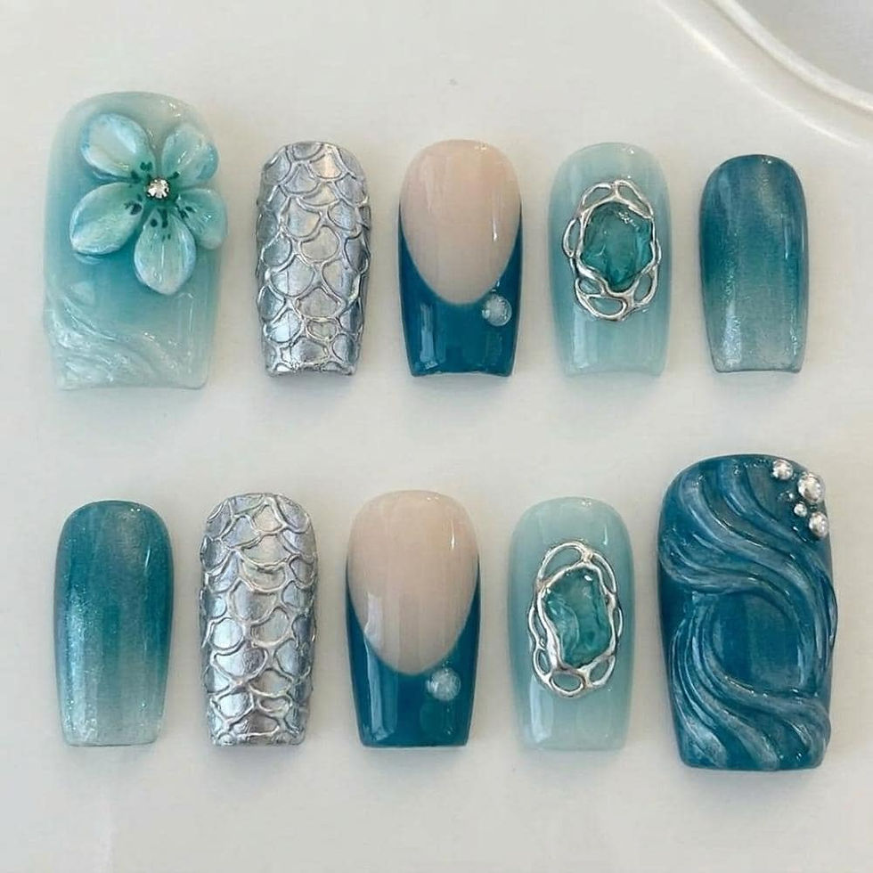 Thumbnail: press on nails, custom press on nails, fake nails, Nails Art