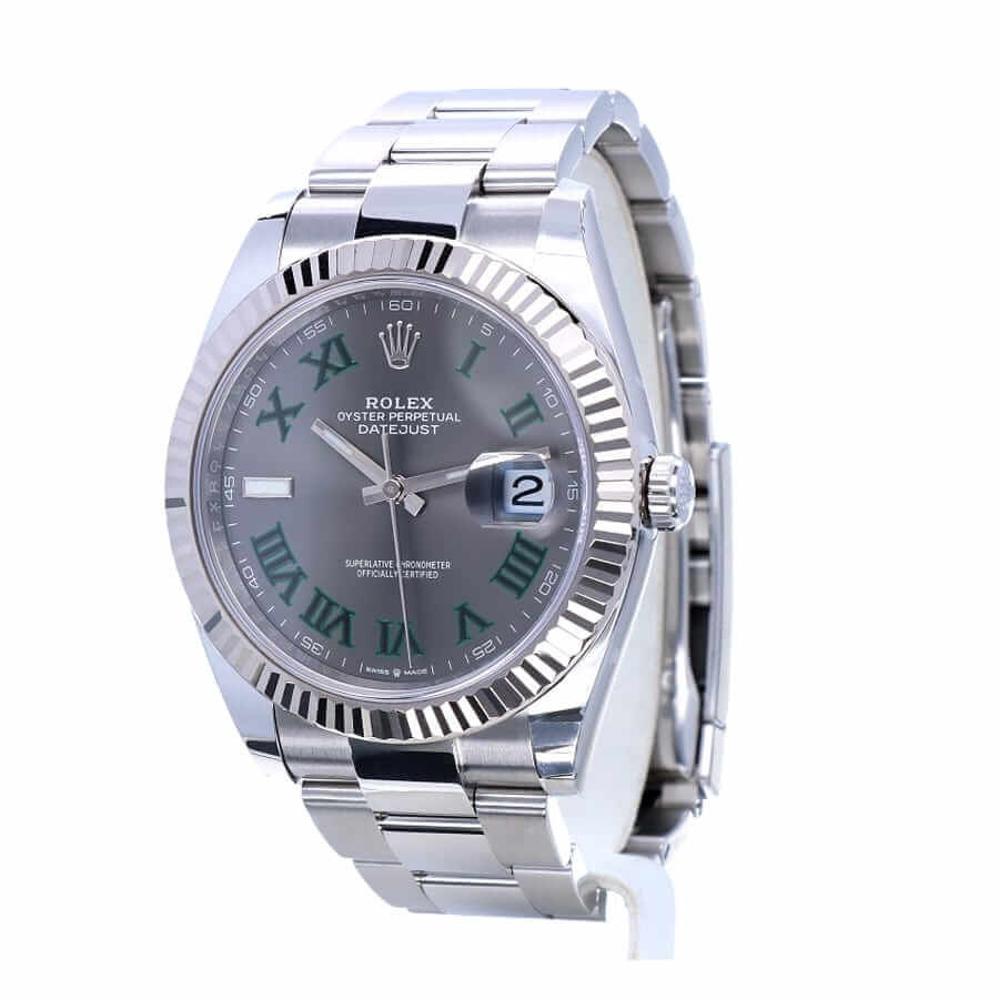 Thumbnail: Rolex Datejust 126334 Wimbledon Grey Roman Dial Watch