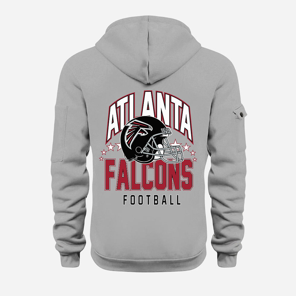 Thumbnail: Atlanta Falcons Grey Quarter Zip Hoodie