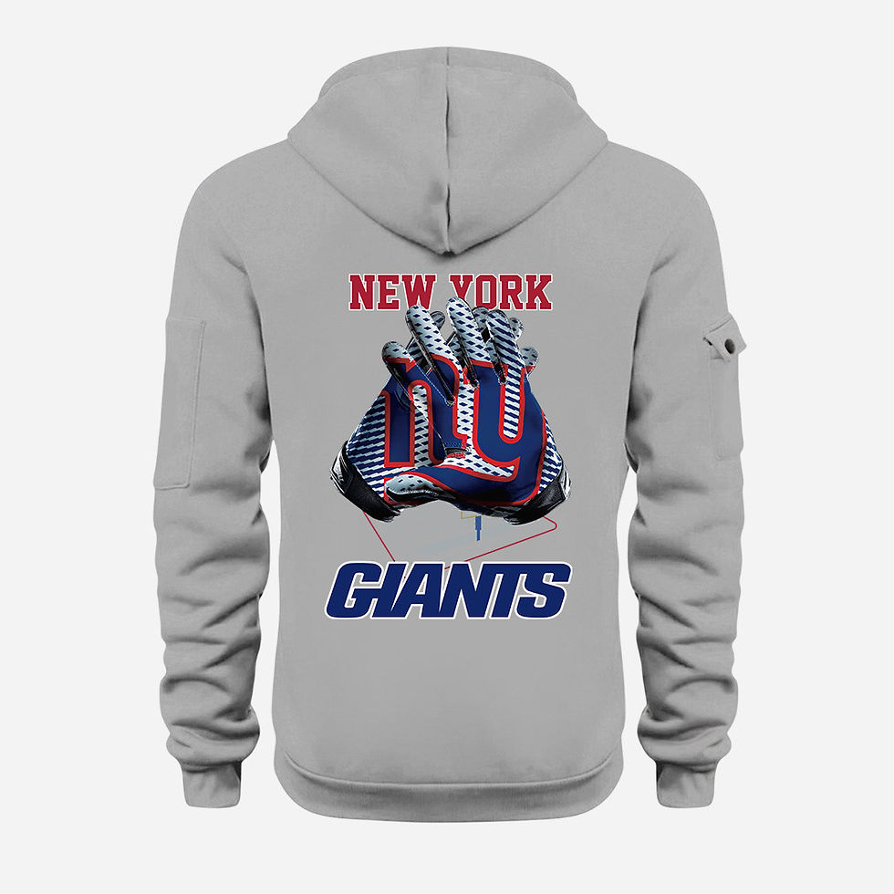 Thumbnail: New York Giants Grey Quarter Zip Hoodie