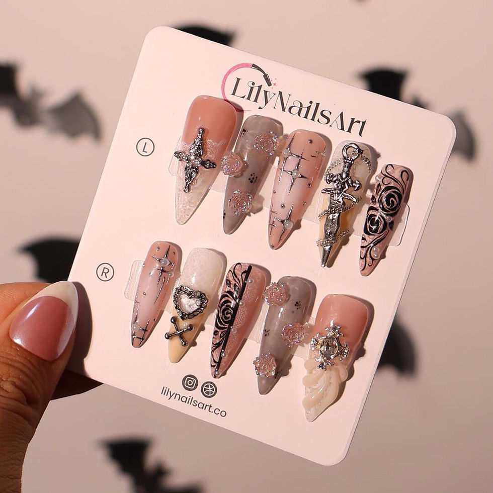 Thumbnail: press on nails, custom nails, fake nails, Nails Art, custom nail