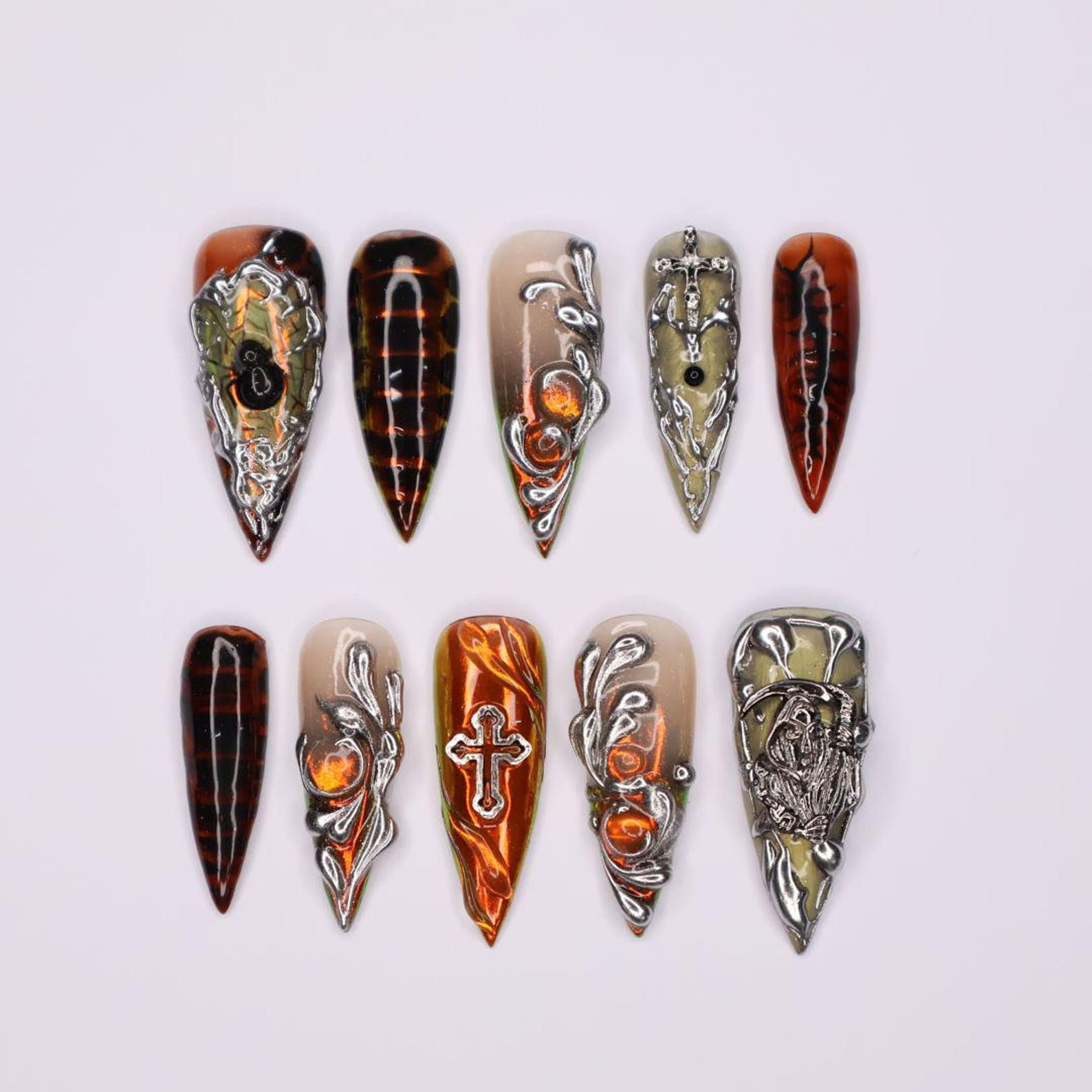press on nails, custom nails, fake nails, Nails Art, custom nail