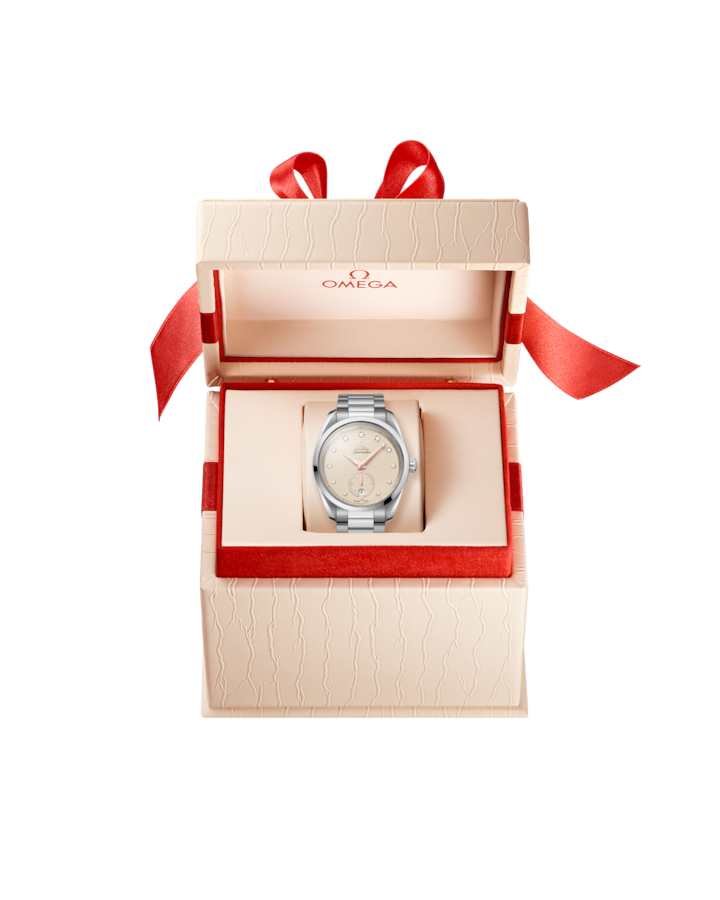Thumbnail: Omega Seamaster Aqua Terra 150M 38 mm, steel on steel, Red Dial