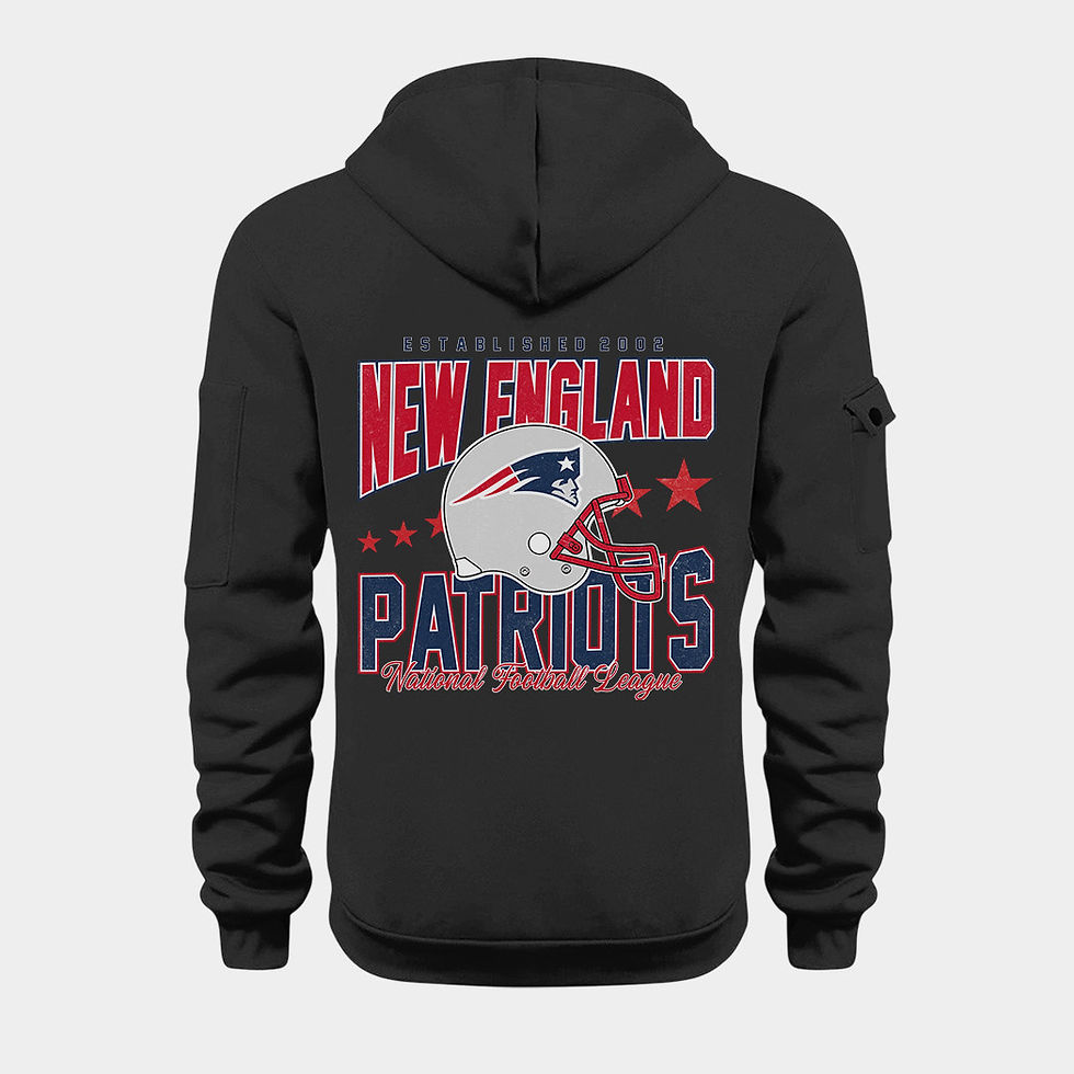Thumbnail: New England Patriots Black Quarter Zip Hoodie