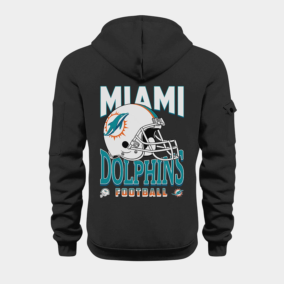Thumbnail: Miami Dolphins Black Quarter Zip Hoodie