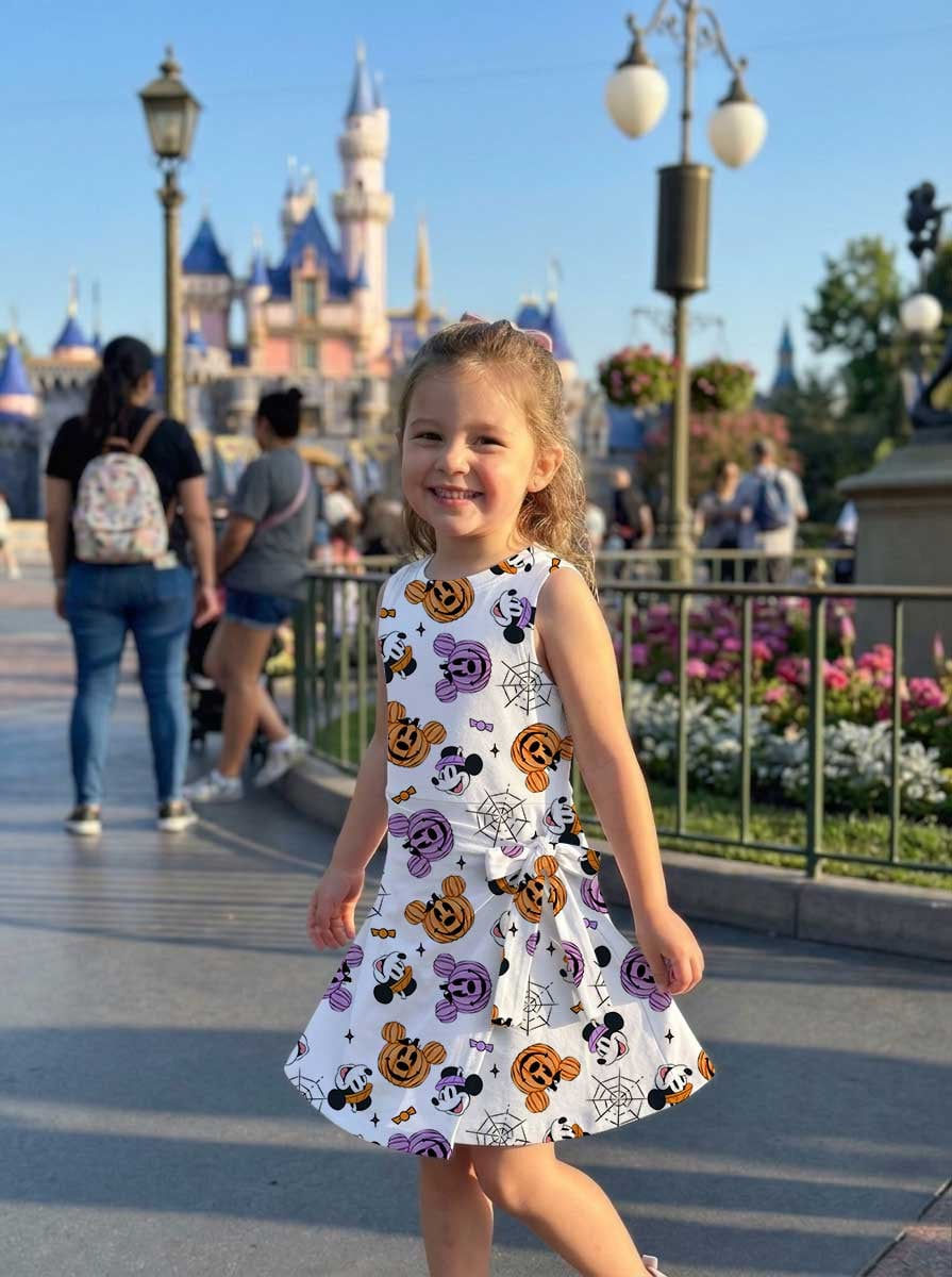 Thumbnail: Girls Halloween Mouse Minnie Outfit, Family Matching Tennis Dress Skirt