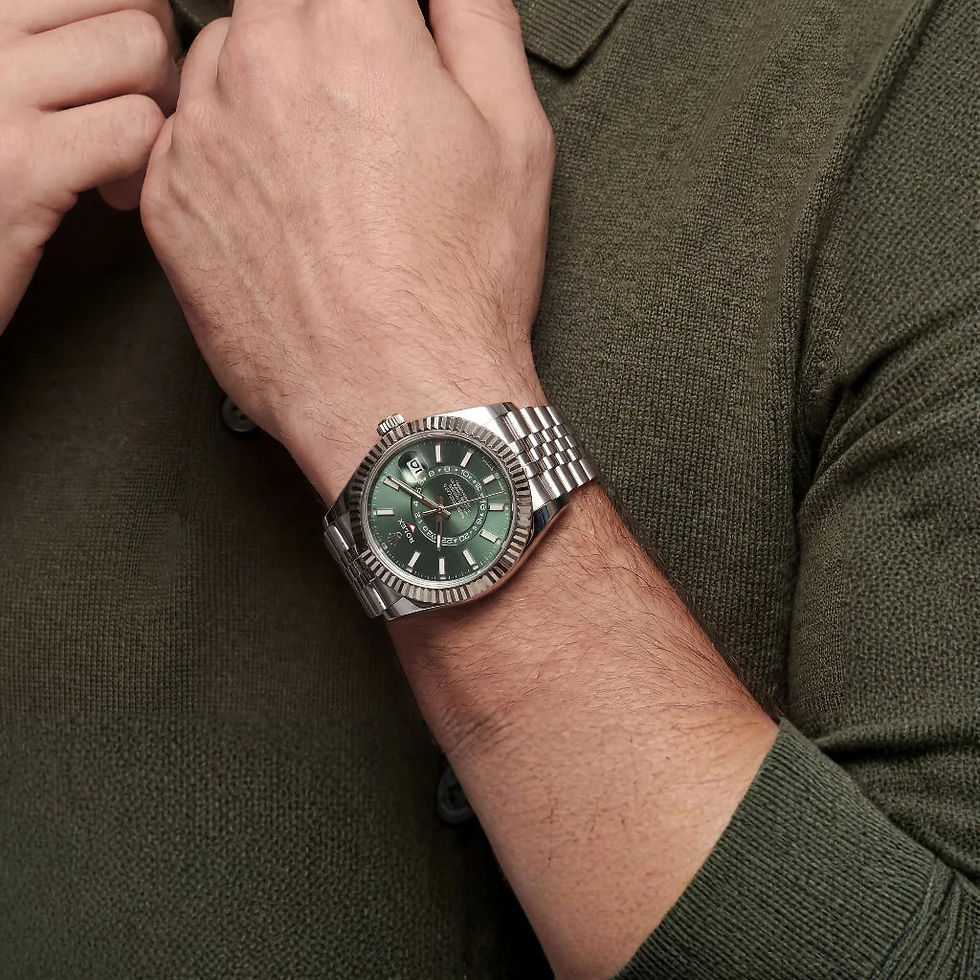 Thumbnail: Rolex Sky-Dweller Automatic Watch With Dual Time Travel Layout