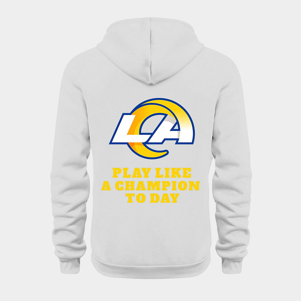 Thumbnail: Los Angeles Rams White Quarter Zip Hoodie