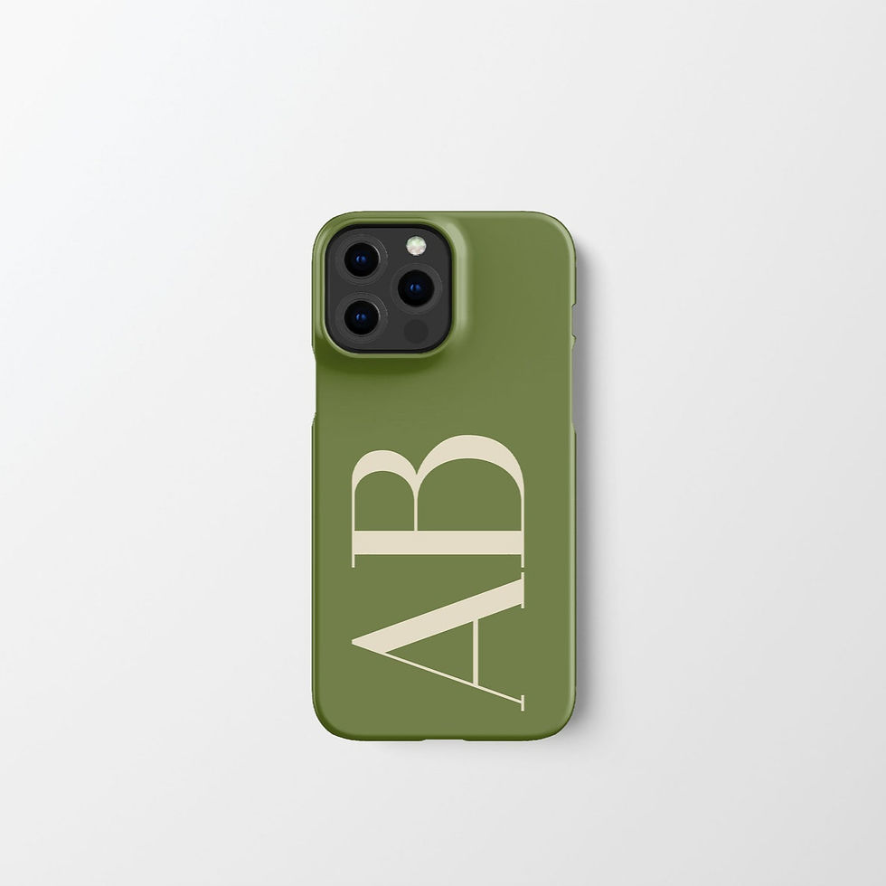 Thumbnail: Personalized Monogram Initial Phone Case | Custom Large Hard Monogram Initi [35]