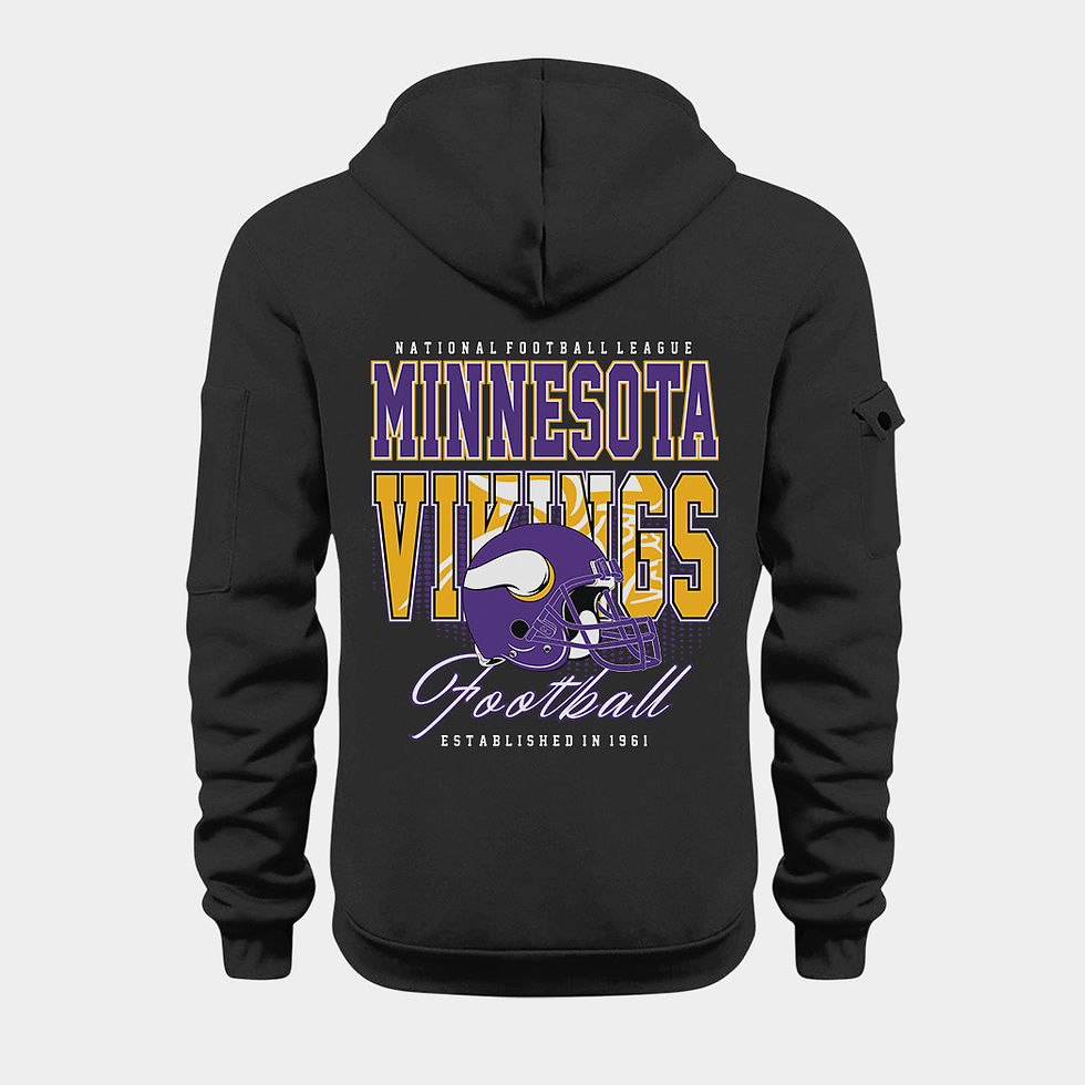 Thumbnail: Minnesota Vikings Black Quarter Zip Hoodie