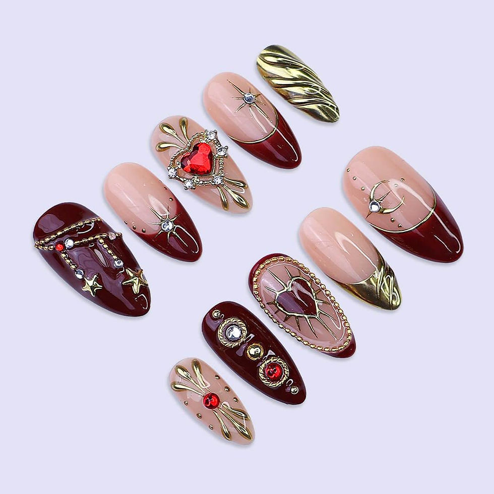 Thumbnail: press on nails, custom press on nails, fake nails, Nails Art