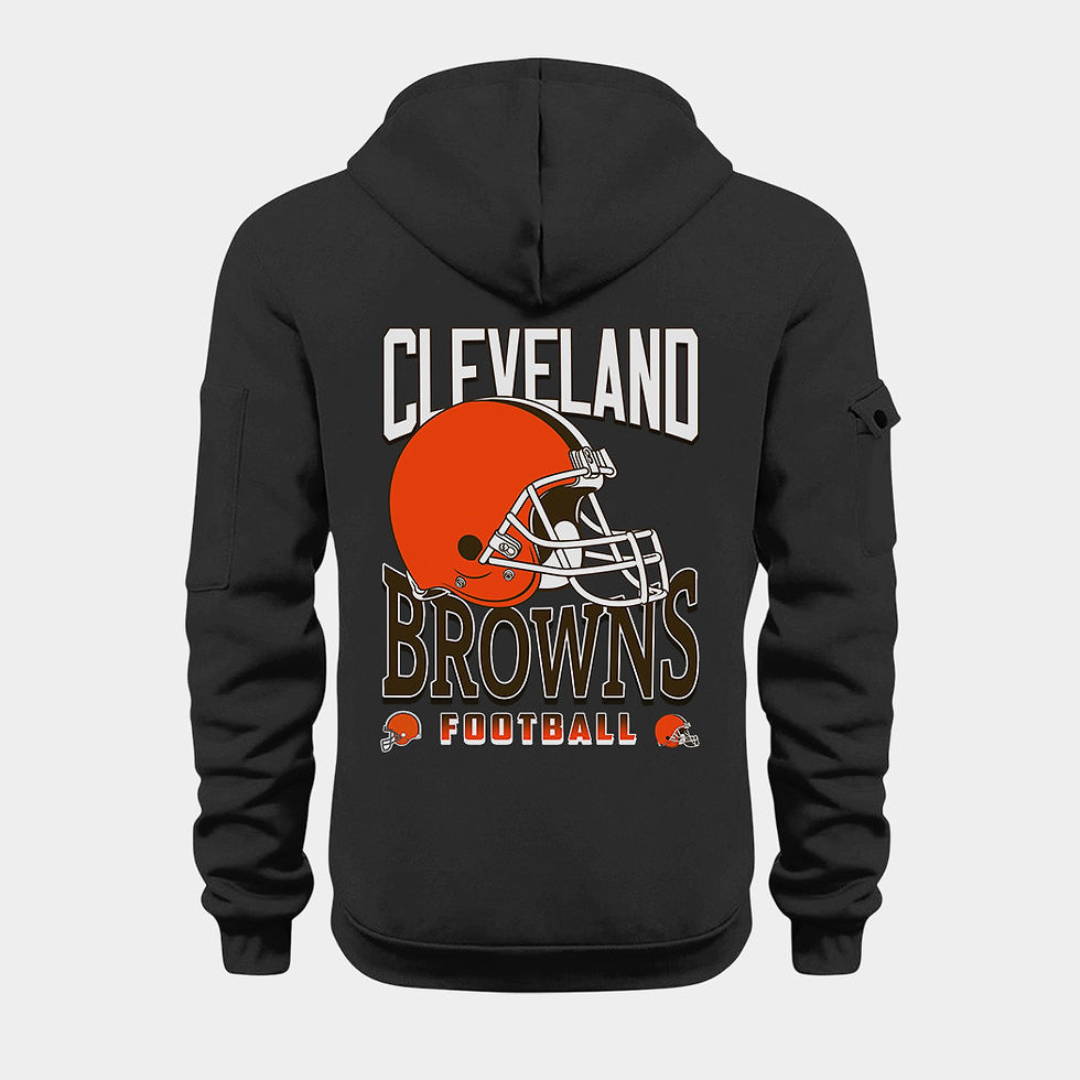 Thumbnail: Cleveland Browns Black Quarter Zip Hoodie