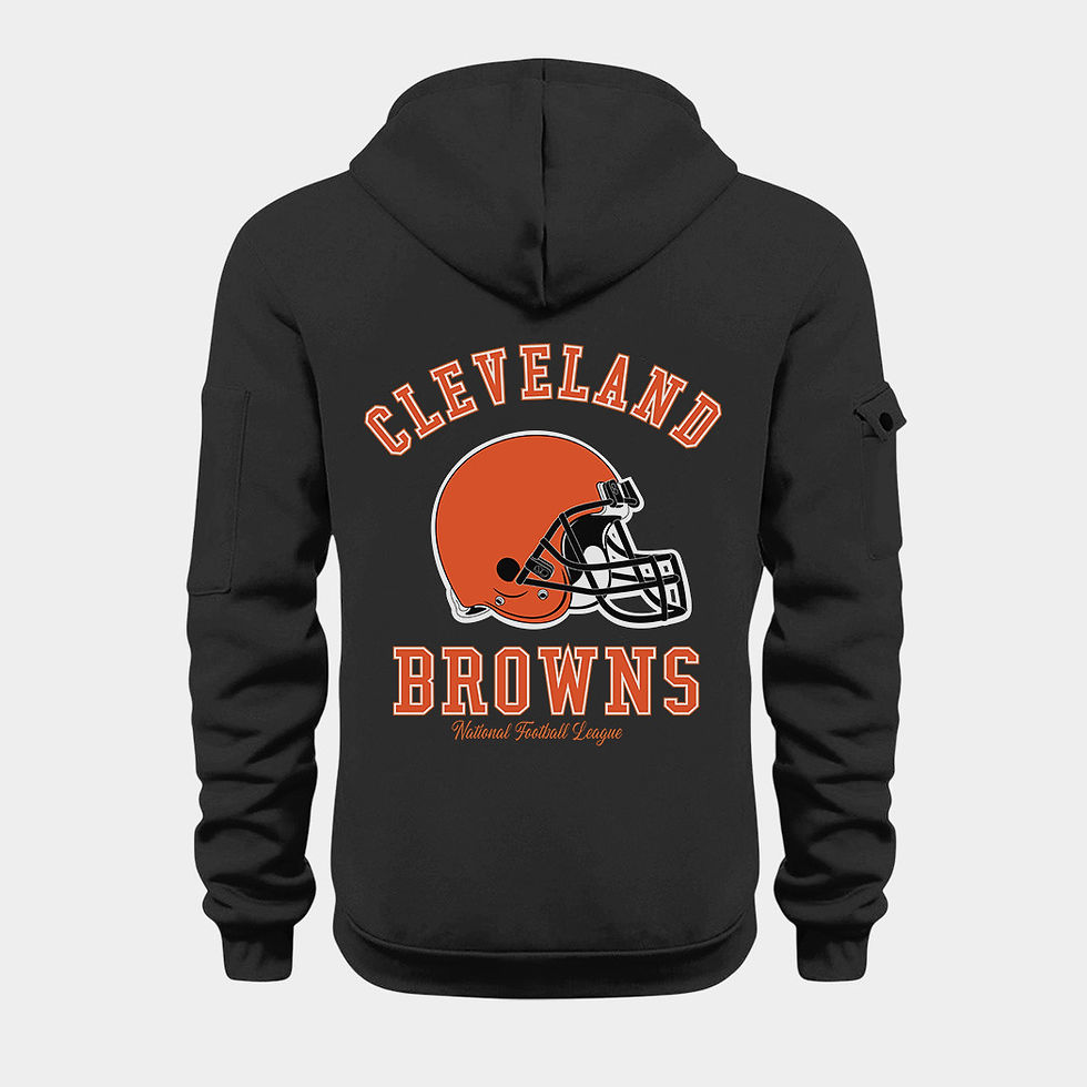 Thumbnail: Cleveland Browns Black Quarter Zip Hoodie
