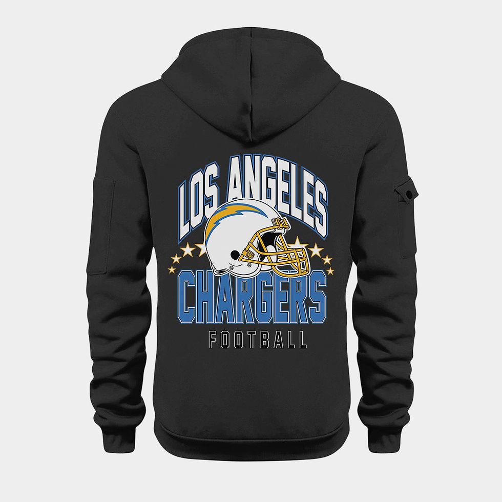 Thumbnail: Los Angeles Chargers Black Quarter Zip Hoodie