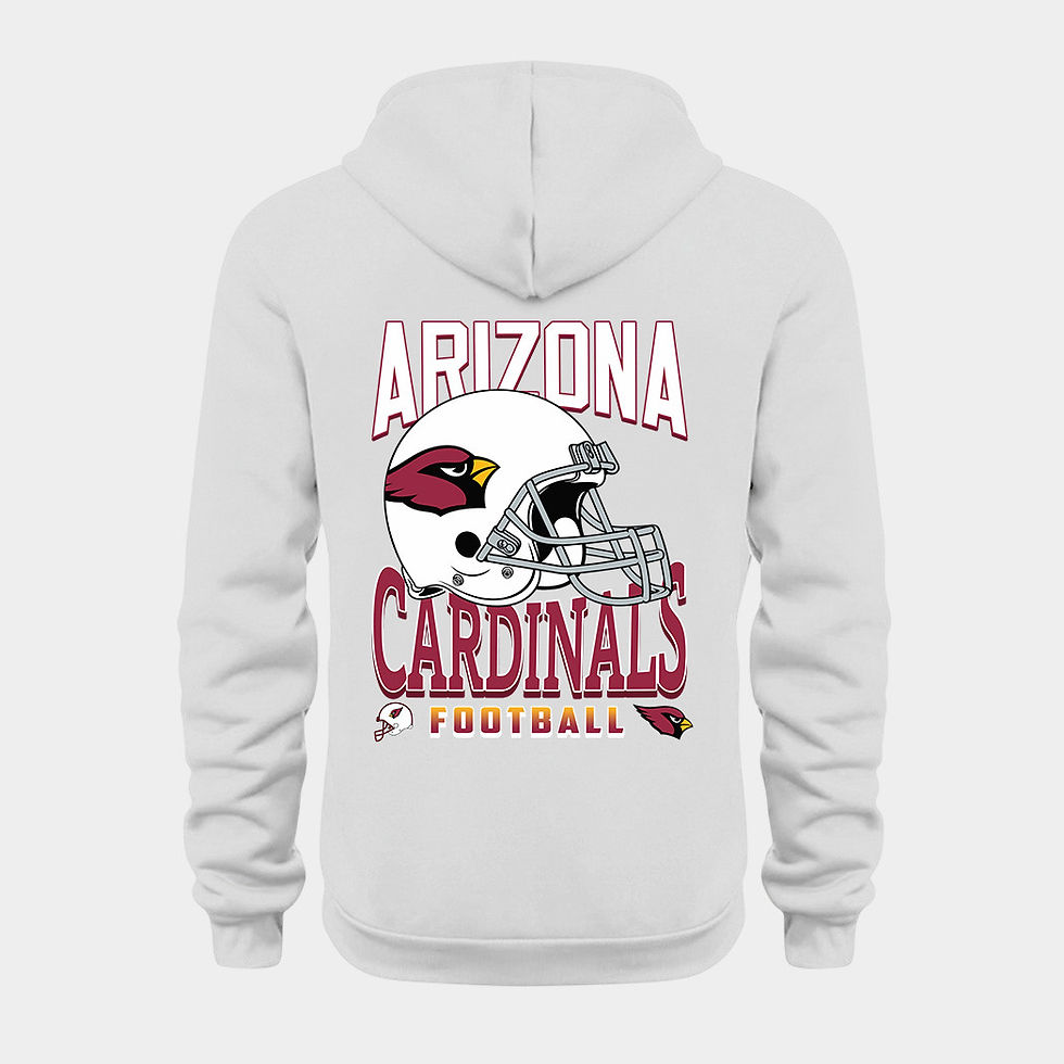 Thumbnail: Arizona Cardinals White Quarter Zip Hoodie