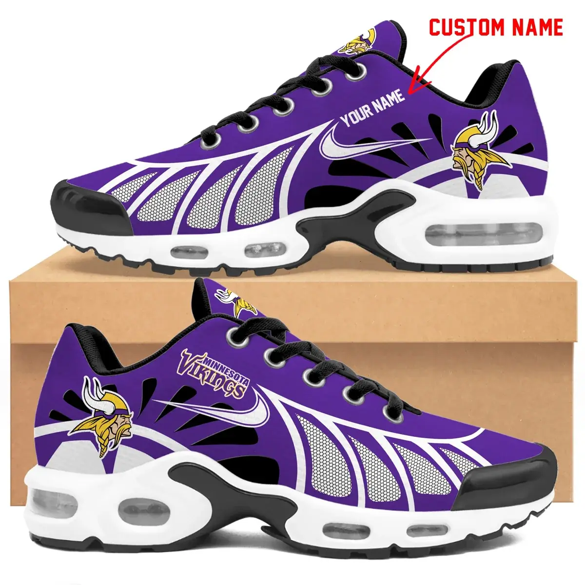 Minnesota Vikings Custom Air-Style Sneakers V.5