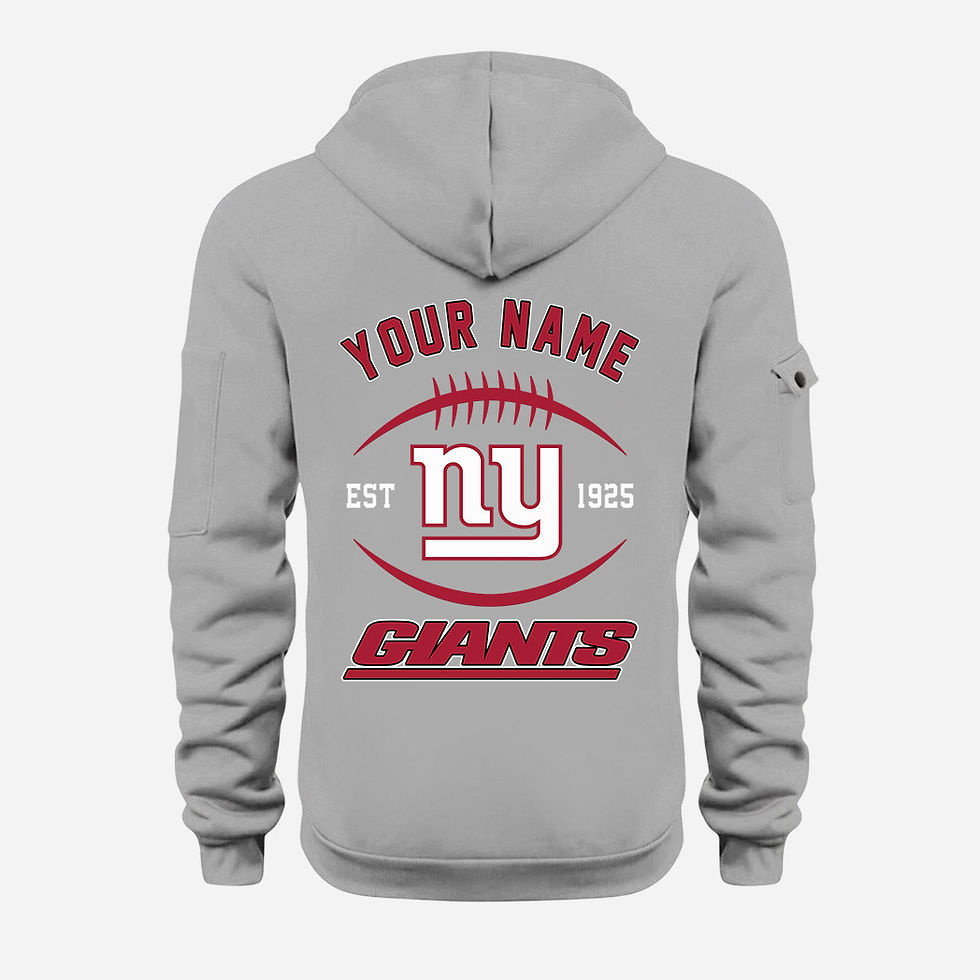 Thumbnail: New York Giants Grey Quarter Zip Hoodie