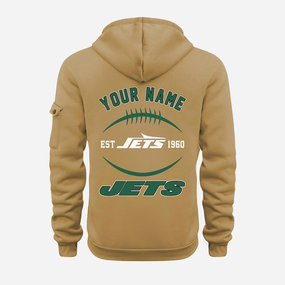 Thumbnail: New York Jets Gold Quarter Zip Hoodie