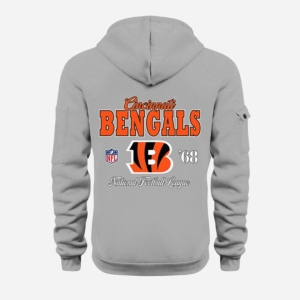 Thumbnail: Cincinnati Bengals Grey Quarter Zip Hoodie