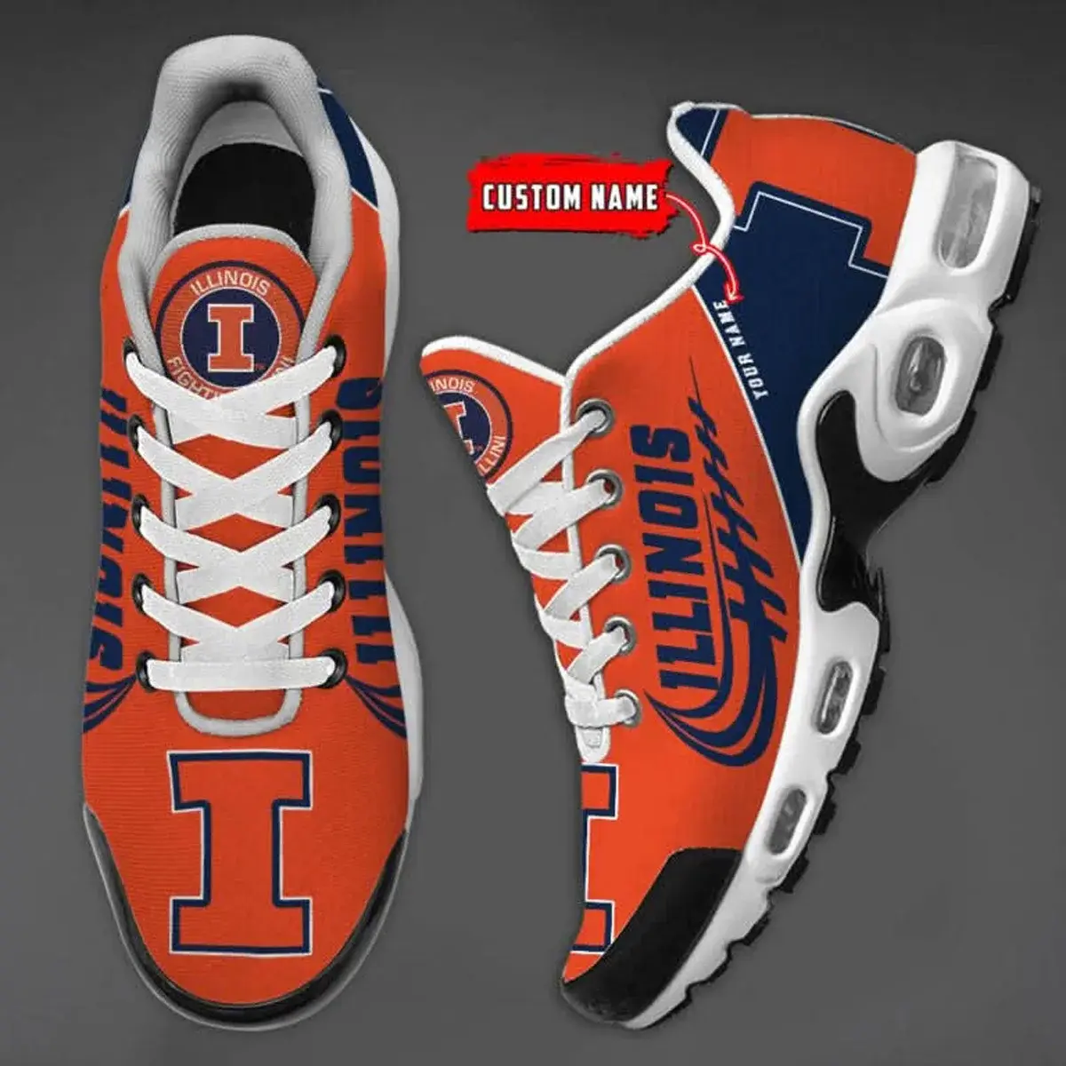 Illinois Fighting Illini Custom Air-Style Sneakers