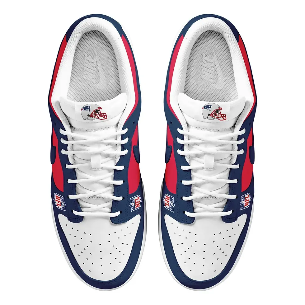 Thumbnail: New England Patriots Premium NFL Dunk Low Shoes